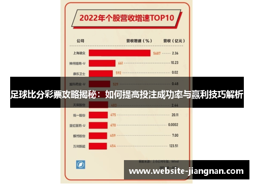 足球比分彩票攻略揭秘：如何提高投注成功率与赢利技巧解析